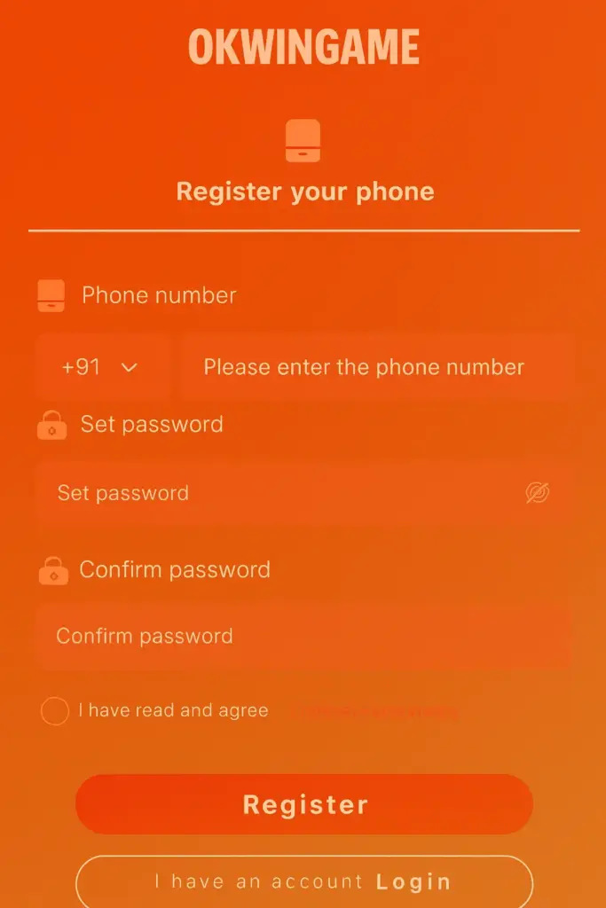 OK Win register game